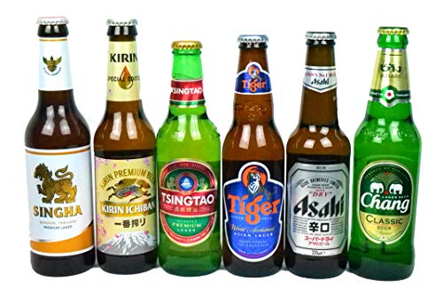 Probierpaket - ausgewählte Biere aus Asien | Geschenkset für Männer | 6x 0,33L von FirstGlass
