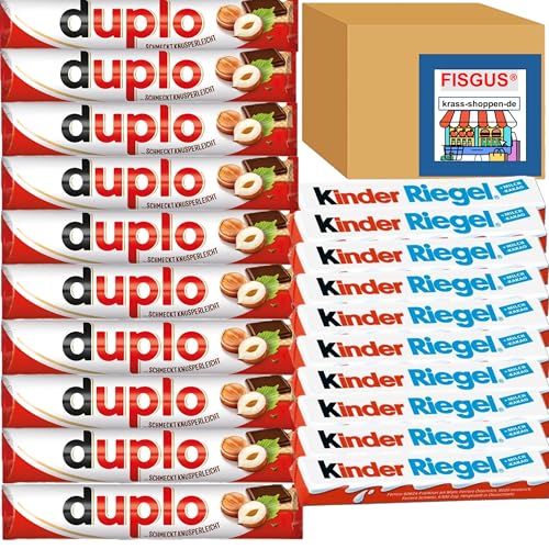 10 X Ferrero Duplo Riegel & 10 Ferrero Kinder Riegel - Ein Angebot von FISGUS® by krass-shoppen-de von FisGus