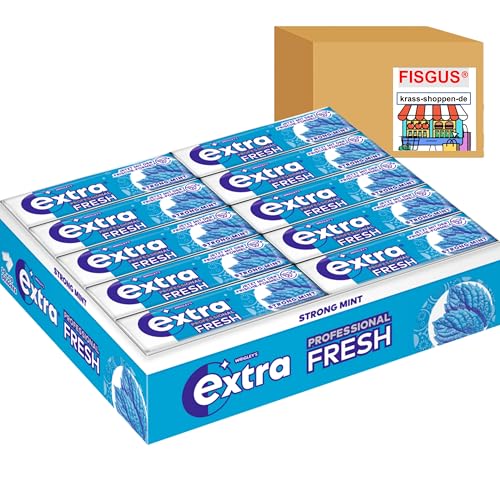 20,99€ inkl. USt. (49,98€/KG) - Ein Angebot von FISGUS® by krass-shoppen-de - 30 x 10 Extra Professional Fresh Strong Mint Kaugummi Dragees von FisGus