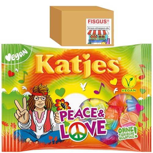 24 Sorten Katjes VEGANES Fruchtgummi - selbst zusammenstellen - ab 1 Tüte - Ein Angebot von FISGUS® by krass-shoppen-de (Peace & Love) von FisGus