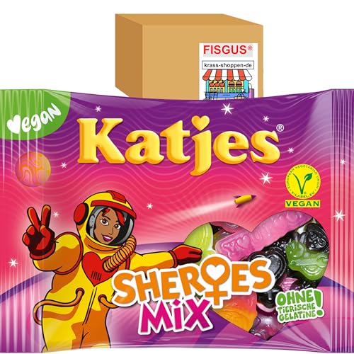 24 Sorten Katjes VEGANES Fruchtgummi - selbst zusammenstellen - ab 1 Tüte - Ein Angebot von FISGUS® by krass-shoppen-de (Sheroes Mix) von FisGus