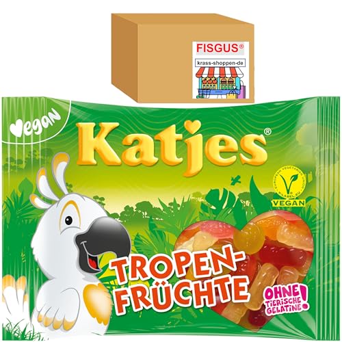 24 Sorten Katjes VEGANES Fruchtgummi - selbst zusammenstellen - ab 1 Tüte - Ein Angebot von FISGUS® by krass-shoppen-de (Tropen Früchte) von FisGus