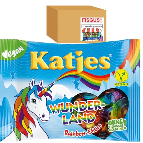 24 Sorten Katjes VEGANES Fruchtgummi - selbst zusammenstellen - ab 1 Tüte - Ein Angebot von FISGUS® by krass-shoppen-de (Wunderland Rainbow) von FisGus