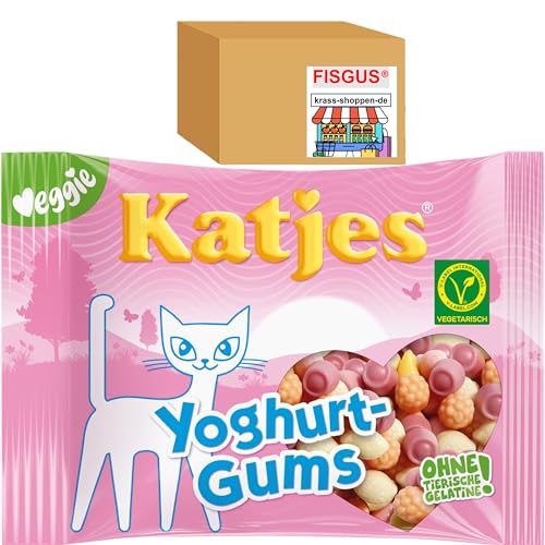 24 Sorten Katjes VEGANES Fruchtgummi - selbst zusammenstellen - ab 1 Tüte - Ein Angebot von FISGUS® by krass-shoppen-de (Yoghurt Gums) von FisGus