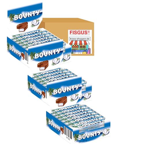 Ein Angebot, bereitgestellt von FISGUS® by krass-shoppen-de - 3 x Bounty 24 x 57g im praktischen Thekendisplay von FisGus