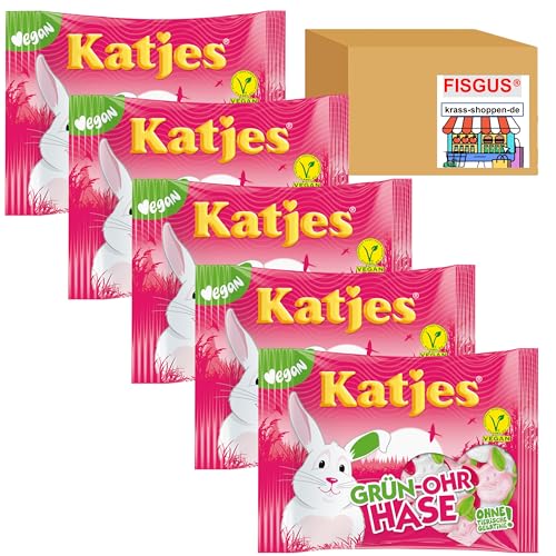 Ein Angebot, zusammengestellt von FISGUS® by krass-shoppen-de - 5 x 175g Katjes Grün-Ohr-Hasen = 0,875 KG von FisGus