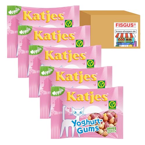 Ein Angebot, zusammengestellt von FISGUS® by krass-shoppen-de - 5 x 175g Katjes Yoghurt Gums = 0,875 KG vegetarischer Kauspaß von FisGus