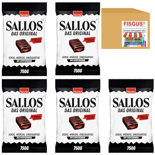 Ein Angebot von FISGUS® by krass-shoppen-de - 5 x 750g Big Pack - SALLOS - Das Original - Die Kombination aus leckerem Lakritz und würzigen Kräutern von FisGus