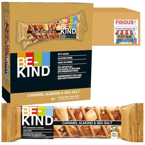 Ein Angebot von FISGUS® by krass-shoppen-de - BE-KIND Caramel Almond & SeaSalt 12x40g von FisGus