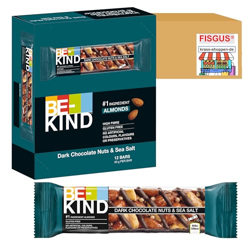 Ein Angebot von FISGUS® by krass-shoppen-de - BE-KIND Dark Chocolate Nuts & SeaSalt 12 x 40g von FisGus