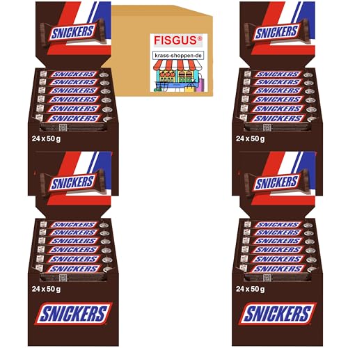 Ein Angebot von FISGUS® by krass-shoppen-de - Händler Paket - Schoko Riegel 4 x 24 x 50g =128 Stück = 4.8 KG von FisGus