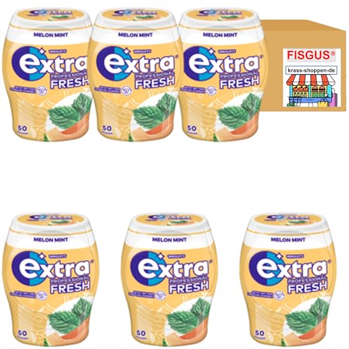 Extra Professional Fresh Melon Mint Kaugummi Dragees - 6 x 70g Dosen - Zusammengestellt von FISGUS® by krass-shoppen-de von FisGus