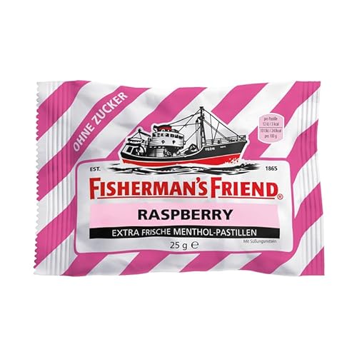 Fishermans Friend - Viele Sorten, auch die, die es in Deutschland nicht gibt. FISGUS - krass-shoppen-de (Raspberry o.Z.) von FisGus