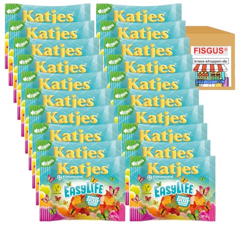 Katjes EasyLife - Veganes Fruchtgummi - Mit weniger Zucker - Vorratspack - 20 x 160g - Ein Angebot, zusammengestellt von FISGUS® by krass-shopopen-de von FisGus