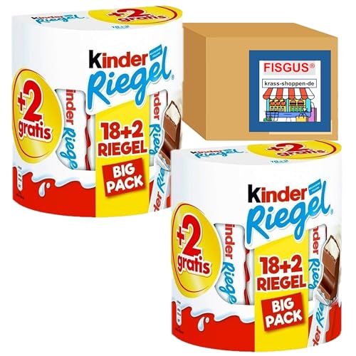 Kinder Riegel Big Pack, 2 x 18+2 Riegel gratis = 40 Riegel - Ein Angebot von FISGUS® by krass-shoppen-de von FisGus