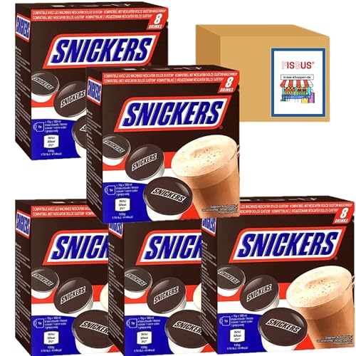 Snickers Trinkschokolade, 5 x 8 Kapseln für Dolce Gusto Maschinen - Ein Angebot, zusammengestellt von FISGUS® by krass-shoppen-de von FisGus