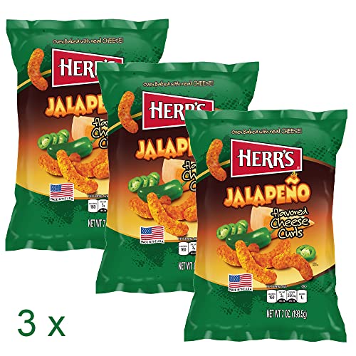 3 x Herr's Jalapeno Cheese Curls von Fisher's Sweet Shop