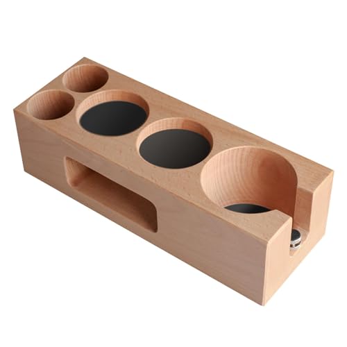 Kaffee-Tampermatte – Espresso-Tampermatte Aus Holz, Kaffeefilter-Tamperhalter | Rutschfester Kitchen Tamp-Pad-Siebträgerständer, Rutschfeste Kaffee-Tamping-Station-Basis Für Siebträger, Kaffeeverteile von Fisssure