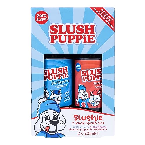 SLUSH PUPPiE Blaue Himbeere & Erdbeere ZERO zuckerfreier Sirup für je 3 Liter Slush von Fizz Creations