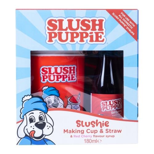 Slush Puppie Making Cup & Red Cherry Sirup Set - Erstellen Sie erfrischende Slushies zu Hause von Fizz Creations