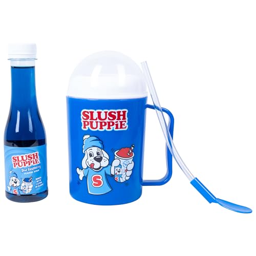 Slush Puppie – Tasse und blauer Himbeersirup Set von Fizz Creations