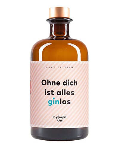 FLASCHENPOST GIN - Handmade Deutscher Premium Gin (1 x 0,5l) (Ohne dich ist alles Ginlos 0,5L) von Craft Circus