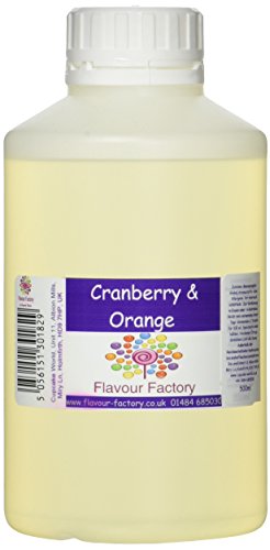 Flavour Factory Intensiver Aromen Preiselbeeren und Orange, 1er Pack (1 x 500 ml) von Flavour Factory