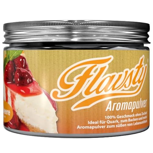 Flavsty® Geschmackspulver Erdbeere - Veganes Geschmackspulver ohne Zucker - Aromapulver - Flavorpowder von Flavsty