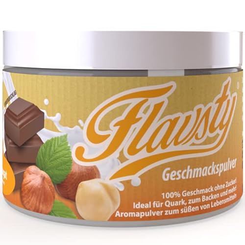 Flavsty® Geschmackspulver Nougat - Veganes Geschmackspulver ohne Zucker - Aromapulver - Flavorpowder von Flavsty