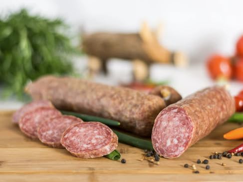 Original Eichsfelder dünne Stracke I Fleischerei Weber I Regionale Wurstspezialität I Schlachtwarm verarbeitet I Eigene Herstellung I Naturgewürze I 4 Wochen Luftgetrocknet (520g) von Fleischerei Weber GmbH