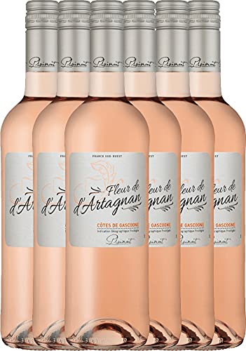 Fleur de d'Artagnan Rosé Côtes de Gascogne Plaimont Roséwein 6 x 0,75l VINELLO - 6 x Weinpaket inkl. kostenlosem VINELLO.weinausgießer von Fleur de d´Artagnan