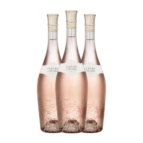 Fleurs de Prairie Rose Côtes de Provence Jung 75 cl Rosé-Wein (Karton mit 3 Flaschen von 75 cl) von Fleurs de Prairie