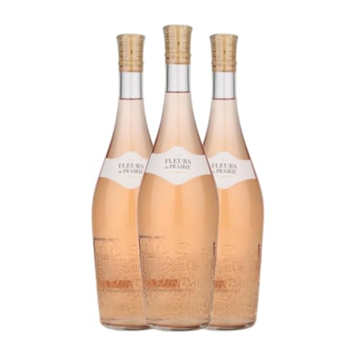 Fleurs de Prairie Rose Côtes de Provence Magnum-Flasche 1,5 L Rosé-Wein (Karton mit 3 Magnum-Flasche von 1,5 L) von Fleurs de Prairie