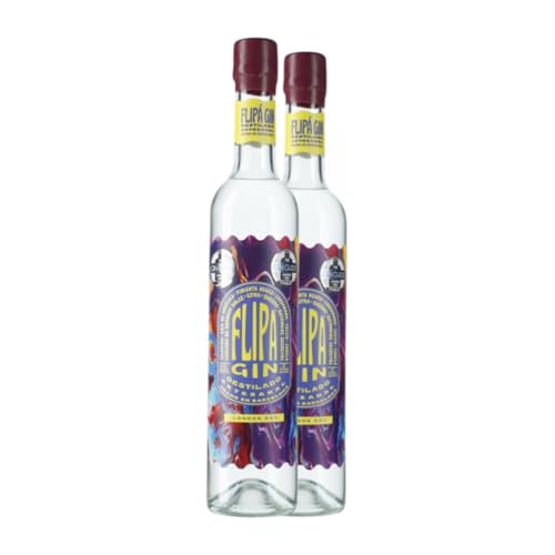 Gin Flipá. London Dry Gin Medium Flasche 50 cl (Karton mit 2 Medium Flasche von 50 cl) von Flipá