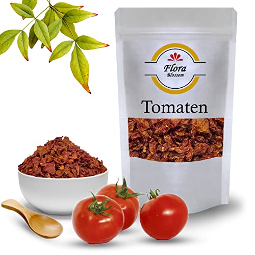 100g Tomatenflocken von Flora Blossom | Tomaten Ungesalzen Getrocknet und Geschnitten Hocharomatisch Ideales Gewürz zum Kochen | Natürlich Ohne Zusätze von Flora Blossom