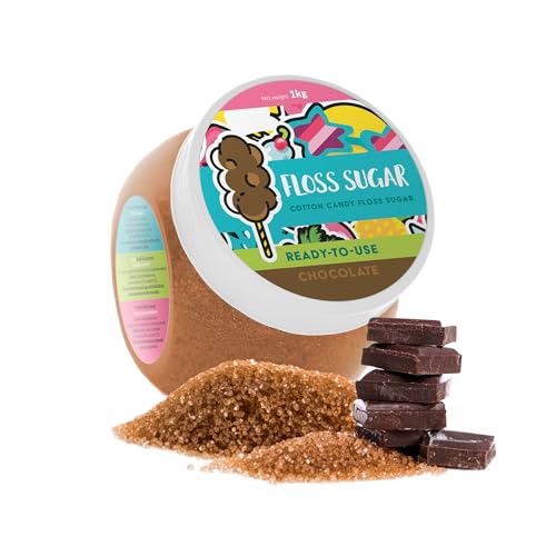 Floss Suger-Zuckerwatte Zucker (10 natürliche Geschmacksrichtungen und Farben) / 1kg-Set: Schokolade/Ananas/Apfel/Kirsche/Zitrone/Bubble Gum/Cola/Himbeere/Zuckermaschine Zuc von Floss Sugar