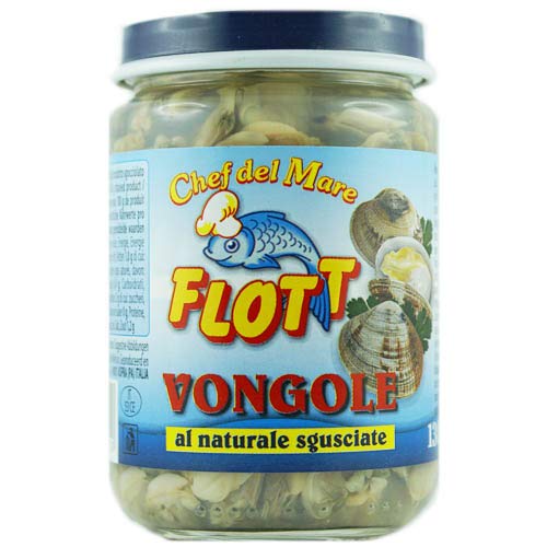 Flott Vongole al naturale sgusciate 'Venusmuscheln ohne Schale' in Salzlake, 130 g von Flott S.P.A