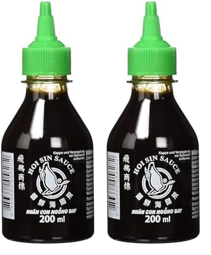 FLYING GOOSE Hoi Sin Sauce - pikant, grüne Kappe, kräftige Würzsauce aus Thailand, 2er Pack (1 x 200 ml) von Flying Goose