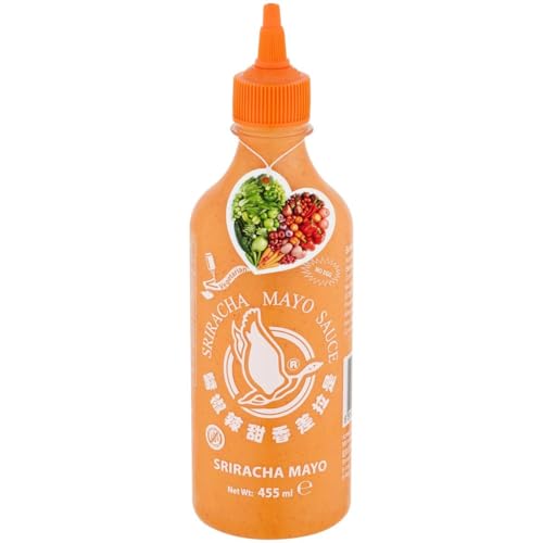 Flying Goose Sriracha Mayoo Sauce - Mayonnaise, leicht scharf, orange Kappe, Würzsauce aus Thailand, 1er Pack (1 x 455 ml) von Flying Goose