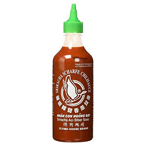 FLYING GOOSE Sriracha Chilisauce, das Original, scharf, grüne Kappe, scharfe Würzsauce aus Thailand, 1 x 455 ml von Flying Goose