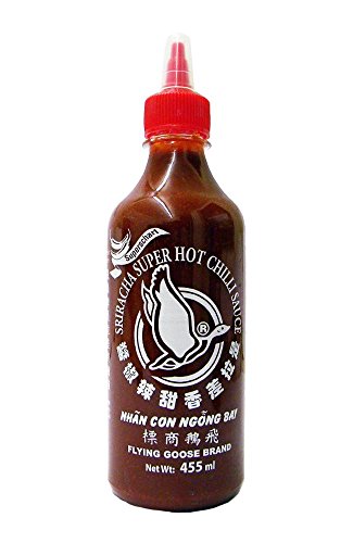 FLYING GOOSE Sriracha sehr scharfe Chilisauce - sehr scharf, rote Kappe, Würzsauce aus Thailand, 2er Pack (2 x 455 ml) von Flying Goose