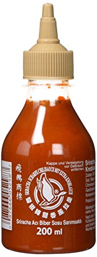 Flying Goose Chilisauce Sriracha Knoblauch, 24er Pack (24 x 200 ml) von Flying Goose