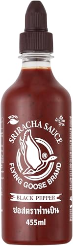 Flying Goose Sriracha Chilisauce, schwarzer Pfeffer, 2er Pack (2 x 455 ml) von Flying Goose