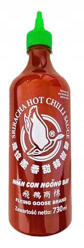 Sriracha Chilisauce - das Original, scharf, grüne Kappe, scharfe Würzsauce aus Thailand, 1 x 730 ml von Flying Goose