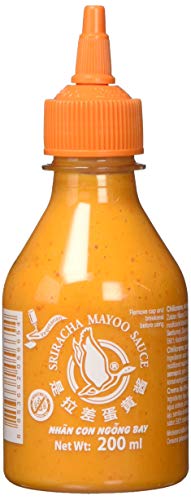 Sriracha Mayoo Sauce - Mayonnaise, leicht scharf, orange Kappe, Würzsauce aus Thailand, 1 x 200 ml von Flying Goose