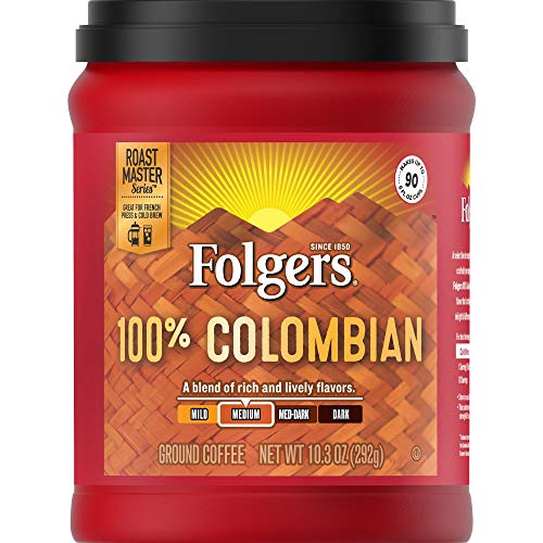 Folgers 100 % kolumbianischer mittlerer gerösteter gemahlener Kaffee, 300 ml von Folgers