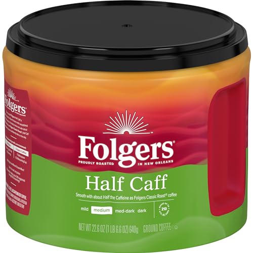 Folgers Half Caff gemahlener Kaffee, mittelbraten, 640 ml von Folgers