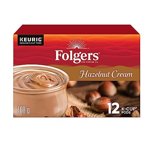 Folgers Kaffee mit Haselnusscreme-Geschmack, K-Cup-Kapseln für Keurig-Kaffeemaschinen, 12 Stück von Folgers