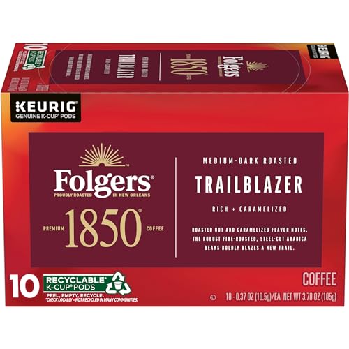 Folgers Trailblazer 1850 Medium Dark Roast Coffee, 10 Keurig K-Cup Pods von Folgers