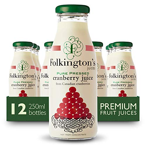 Folkingtons Cranberry Juice - Pack Size = 12x250ml von Folkington's